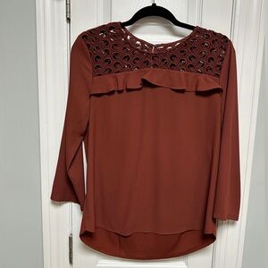Ann Taylor - Women’s long sleeve blouse - Brown - Medium